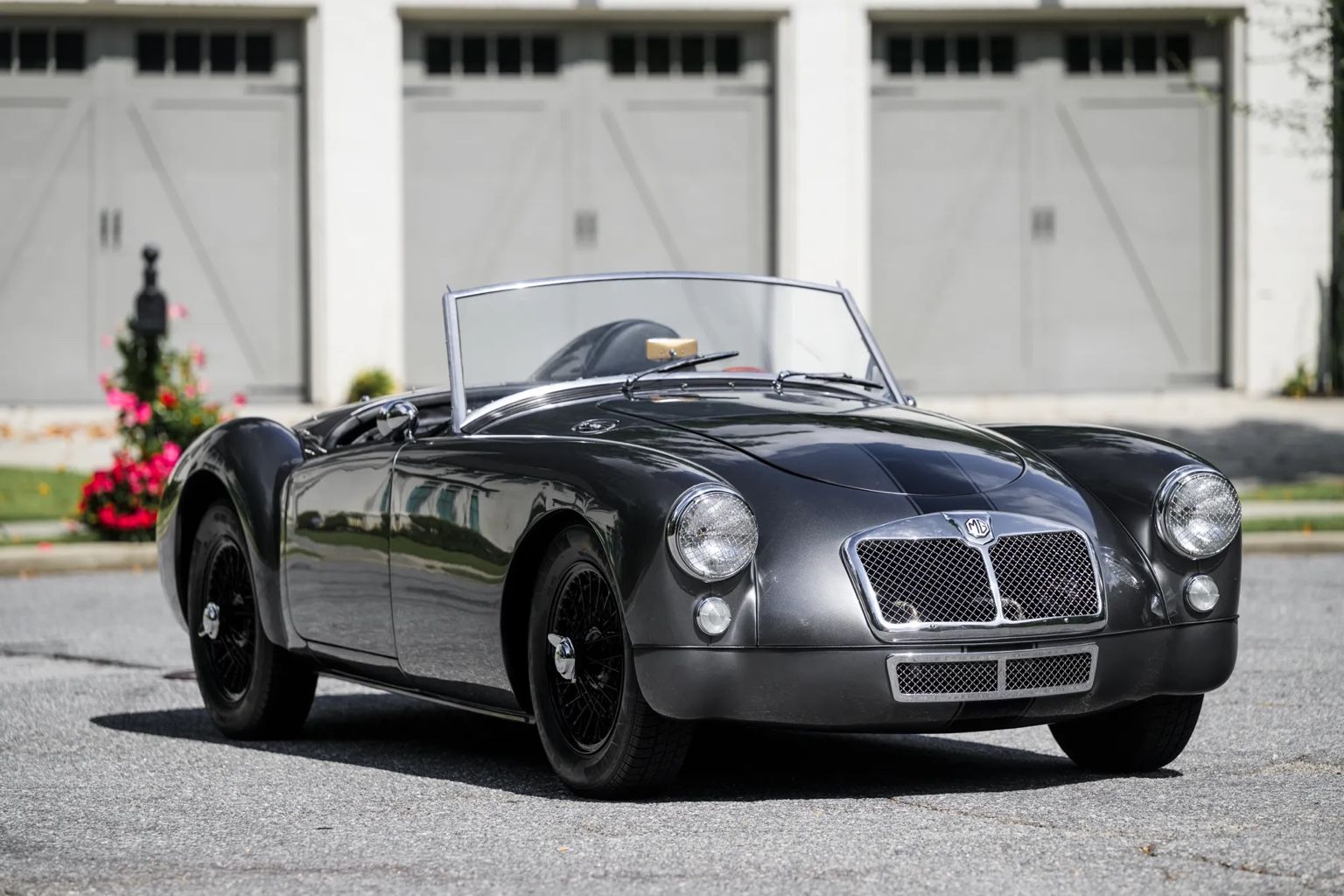 MG MGA at venue entrance
